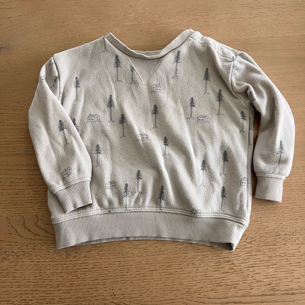 Little co trees and house sweatshirt sz 18 months